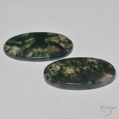 Gemme di Agata muschiata Multicolore naturale da 24.09 ct, Ovale, Trasparente