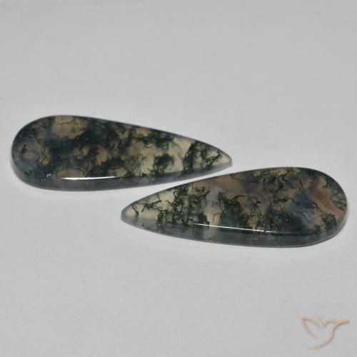 Gemme di Agata muschiata Multicolore naturale da 20.61 ct, Forma a pera, Trasparente