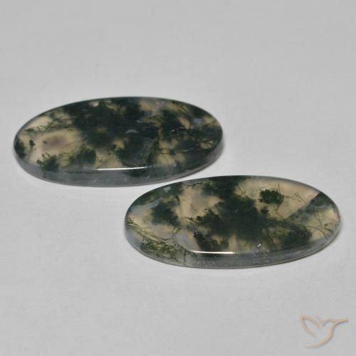 Gemme di Agata muschiata Multicolore naturale da 24.65 ct, Ovale, Trasparente