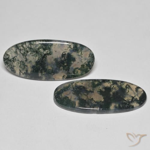 Gemme di Agata muschiata Multicolore naturale da 29.86 ct, Ovale, Trasparente