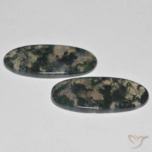 Gemme di Agata muschiata Multicolore naturale da 29.86 ct, Ovale, Trasparente