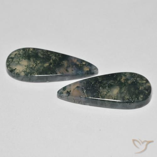 Gemme di Agata muschiata Multicolore naturale da 22.50 ct, Forma a pera, Trasparente