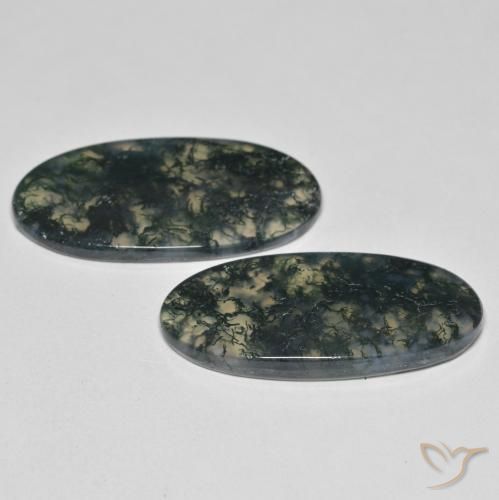 Gemme di Agata muschiata Multicolore naturale da 25.55 ct, Ovale, Trasparente