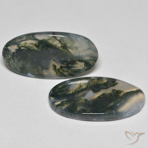 Gemme di Agata muschiata Multicolore naturale da 23.37 ct, Ovale, Trasparente