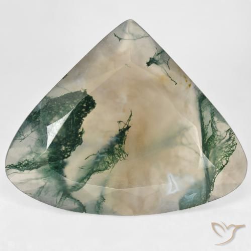 29.68ct Naturale Multicolore Agata muschiata, Forma a pera, Trasparente