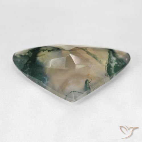 Agata muschiata Multicolore naturale da 29.68 ct, Forma a pera, Trasparente