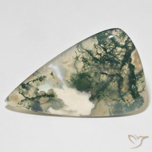 65.25ct Naturale Multicolore Agata muschiata, Forma a pera, Traslucido