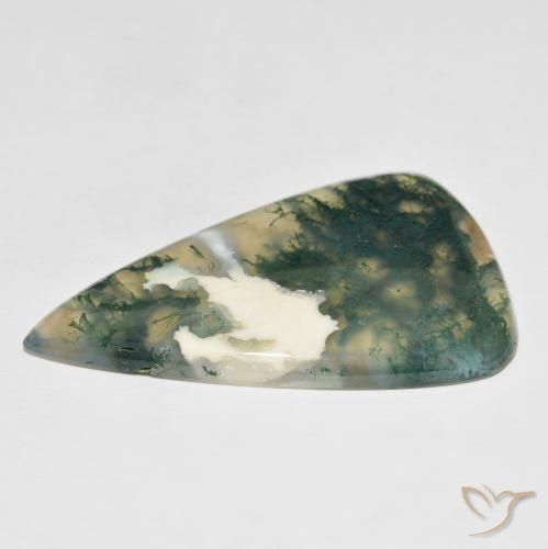Agata muschiata Multicolore naturale da 65.25 ct, Forma a pera, Traslucido