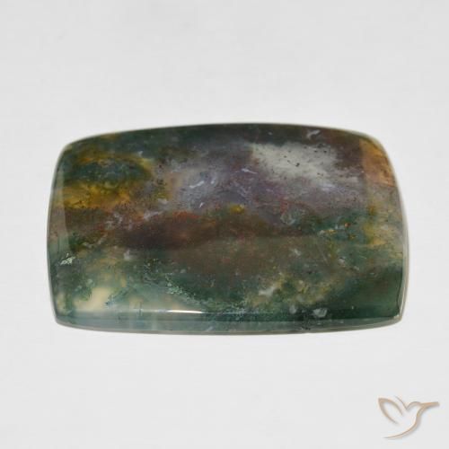 Agata muschiata Multicolore naturale da 86.48 ct, Cuscino, Traslucido