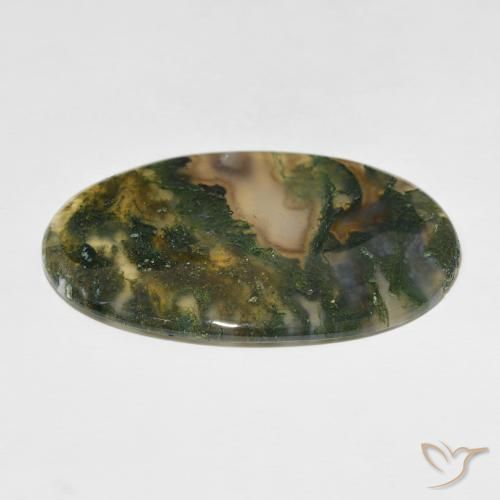 Agata muschiata Multicolore naturale da 47.75 ct, Ovale, Traslucido