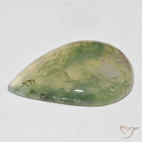 Agata muschiata Multicolore naturale da 29.52 ct, Forma a pera, Opaco
