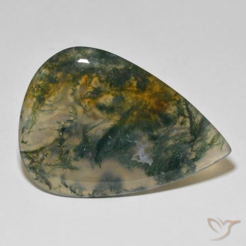 Agata muschiata Multicolore naturale da 85.14 ct, Forma a pera, Opaco