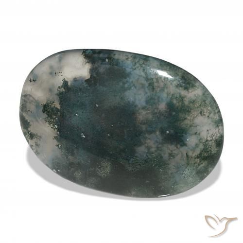 Agata muschiata Multicolore naturale da 45.08 ct, Ovale, Traslucido