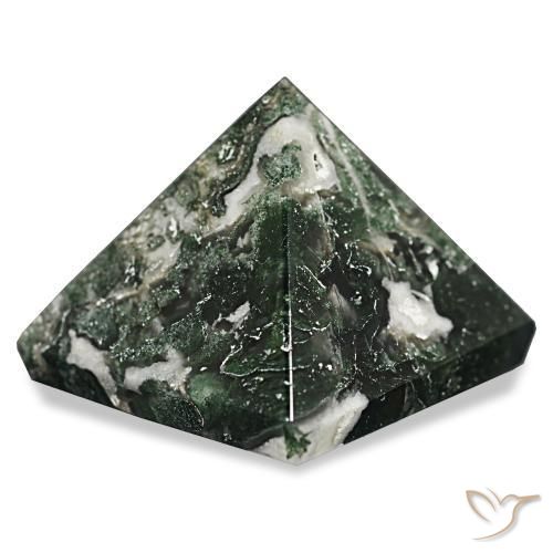 Agata muschiata Verde foresta naturale da 85.75 ct, Quadrato, Opaco