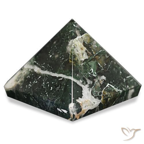 Agata muschiata Verde foresta naturale da 90.31 ct, Quadrato, Opaco