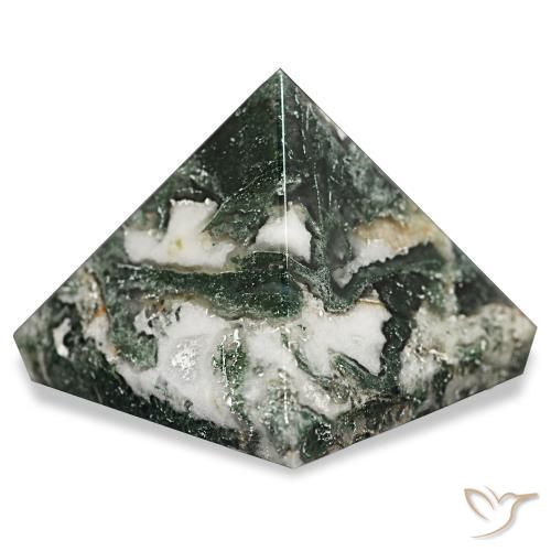 Agata muschiata Verde scuro naturale da 90.83 ct, Quadrato, Opaco