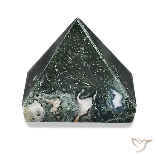 Agata muschiata Verde scuro naturale da 90.36 ct, Quadrato, Opaco