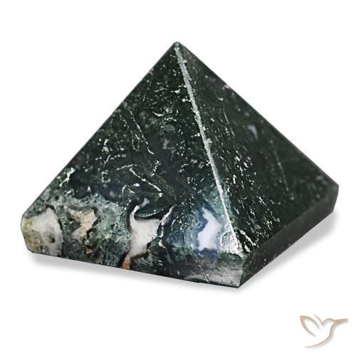 Agata muschiata Verde scuro naturale da 90.36 ct, Quadrato, Opaco