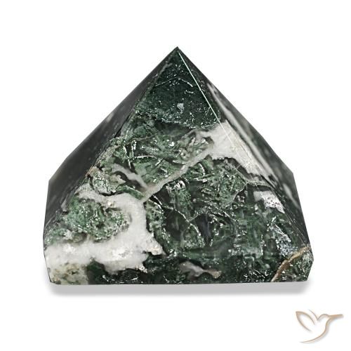 Agata muschiata Verde scuro naturale da 89.34 ct, Quadrato, Opaco