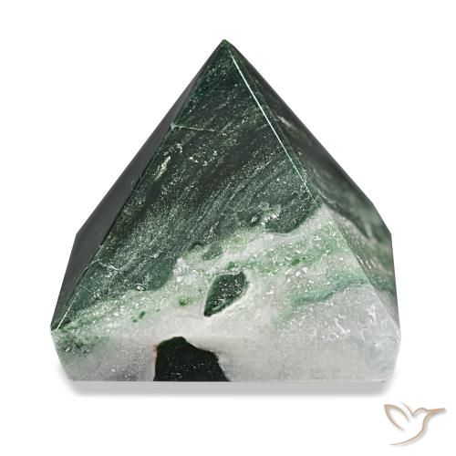 Agata muschiata Verde foresta naturale da 112.97 ct, Quadrato, Opaco