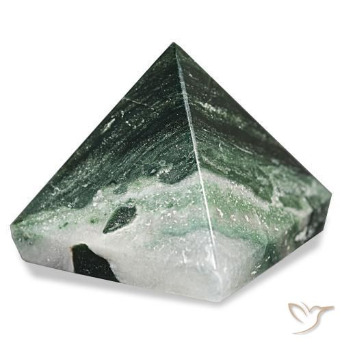 Agata muschiata Verde foresta naturale da 112.97 ct, Quadrato, Opaco