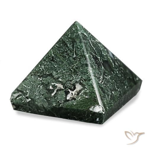 Agata muschiata Verde foresta naturale da 87.69 ct, Quadrato, Opaco