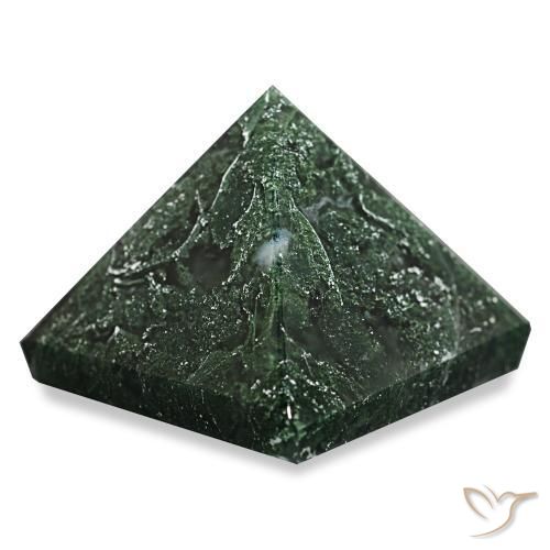 Agata muschiata Verde foresta naturale da 87.69 ct, Quadrato, Opaco