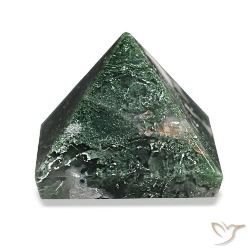 Agata muschiata Verde scuro naturale da 90.69 ct, Quadrato, Opaco