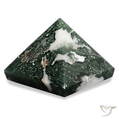 Agata muschiata Verde scuro naturale da 90.69 ct, Quadrato, Opaco