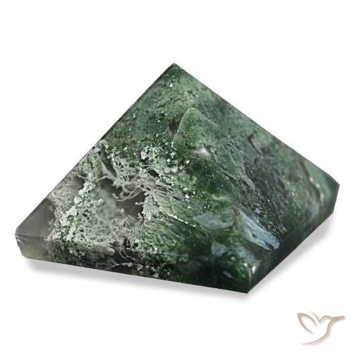 Agata muschiata Verde scuro naturale da 85.75 ct, Quadrato, Opaco