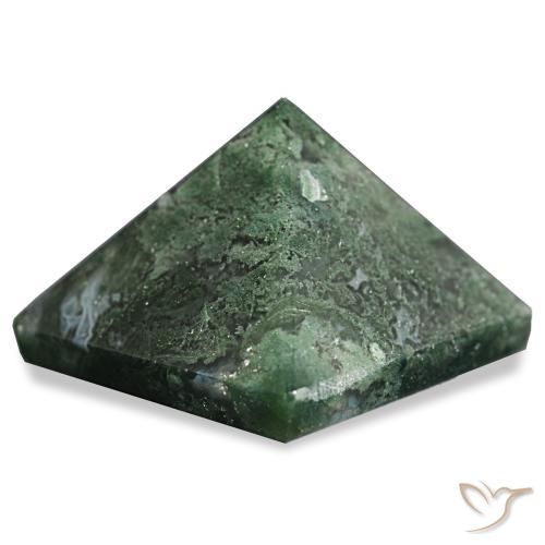 Agata muschiata Verde scuro naturale da 85.75 ct, Quadrato, Opaco