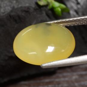 Opale muschiata naturale giallo da 3,65 ct, taglio ovale, traslucido