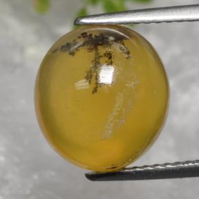 Opale muschiata naturale giallo da 5,08 ct, taglio ovale, traslucido