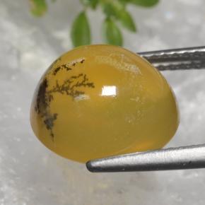 Opale muschiata naturale giallo da 5,08 ct, taglio ovale, traslucido