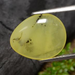 Opale muschiata naturale giallo da 3,69 ct, taglio a pera, traslucido