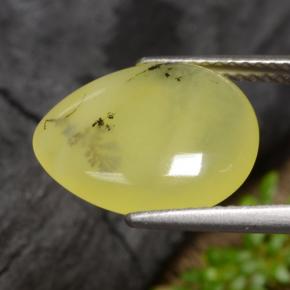 Opale muschiata naturale giallo da 3,69 ct, taglio a pera, traslucido