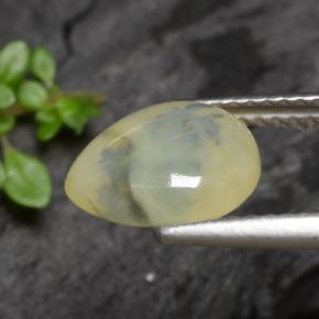 Opale muschiata naturale giallo da 1,79 ct, taglio a pera, traslucido