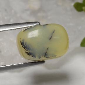 Opale muschiata naturale giallo da 3,88 ct, taglio a cuscino, opaco
