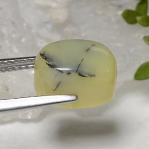 Opale muschiata naturale giallo da 3,88 ct, taglio a cuscino, opaco