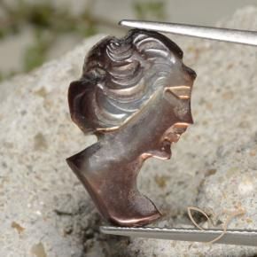 Madreperla Grigio fumo naturale da 3.83 ct, Taglio a fantasia, Opaco
