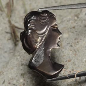 Madreperla ombra marrone naturale da 4.17 ct, Taglio a fantasia, Opaco