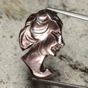 Madreperla Marrone cioccolato naturale da 3.45 ct, Taglio a fantasia, Opaco