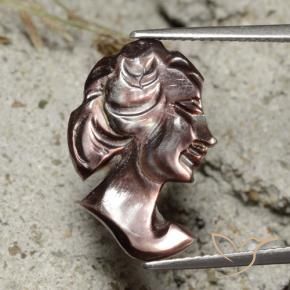 Madreperla Marrone cioccolato naturale da 3.45 ct, Taglio a fantasia, Opaco