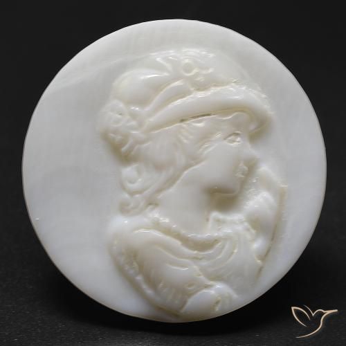 19.63ct Naturale Bianco crema Madreperla, Rotondo, Opaco