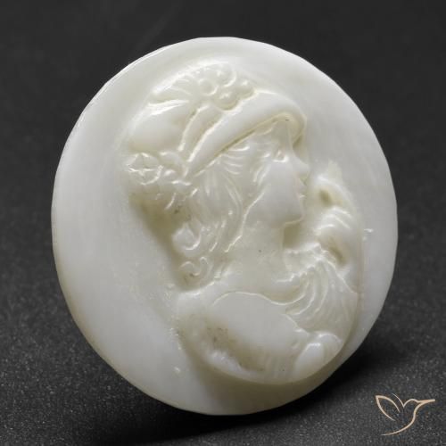 Madreperla bianco perla naturale da 14.65 ct, Rotondo, Opaco