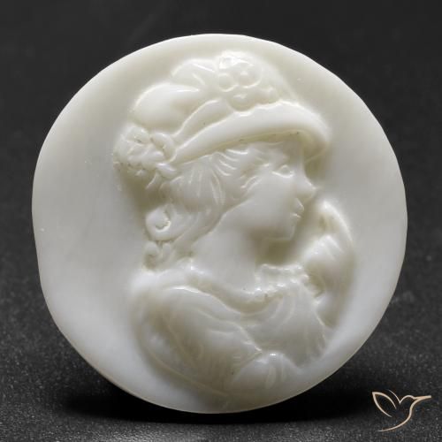 13.87ct Naturale bianco perla Madreperla, Rotondo, Opaco