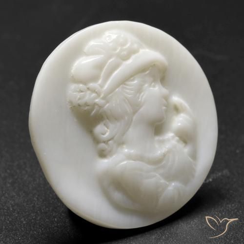 Madreperla bianco perla naturale da 13.87 ct, Rotondo, Opaco
