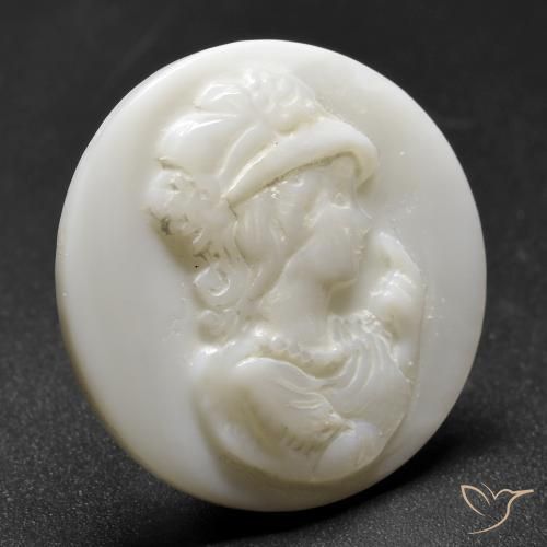 Madreperla bianco perla naturale da 17.23 ct, Rotondo, Opaco