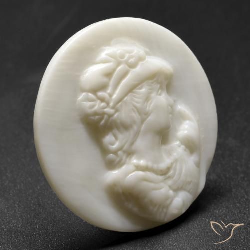 Madreperla bianco perla naturale da 14.32 ct, Rotondo, Opaco