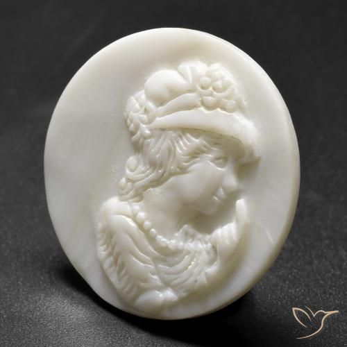 Madreperla bianco perla naturale da 13.49 ct, Rotondo, Opaco